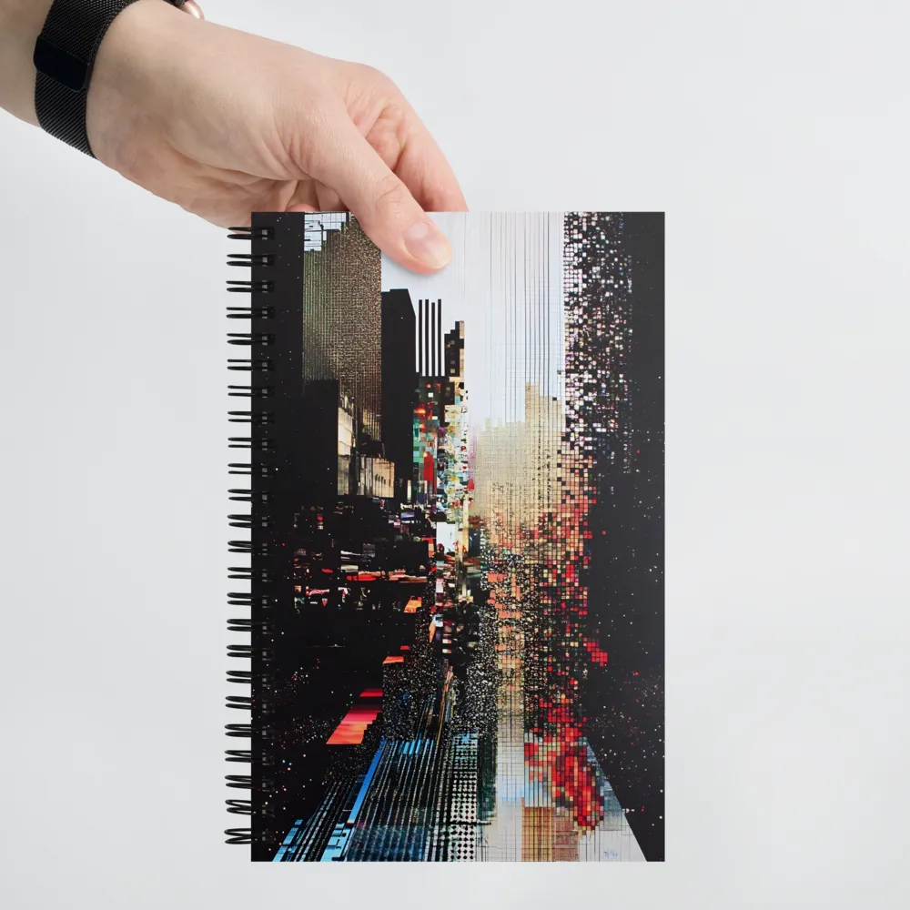 Digital Glitch City 
 Spiral Notebook | 140 pages
