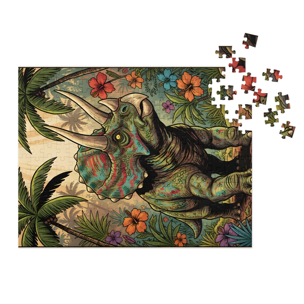 Tropical Triceratops | Jigsaw Puzzles