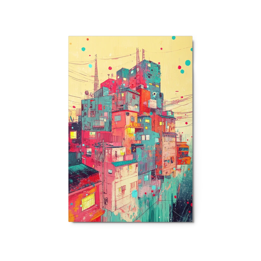 Vibrant Cityscape Cascade | Art Print