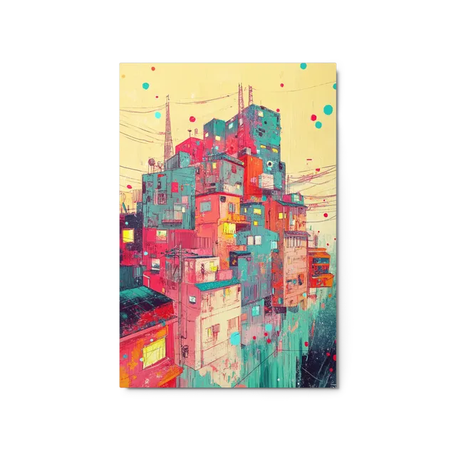 Vibrant Cityscape Cascade | Art Print
