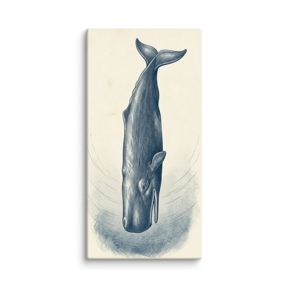Sperm Whale Engraving 
 Canvas | 16″x 32″