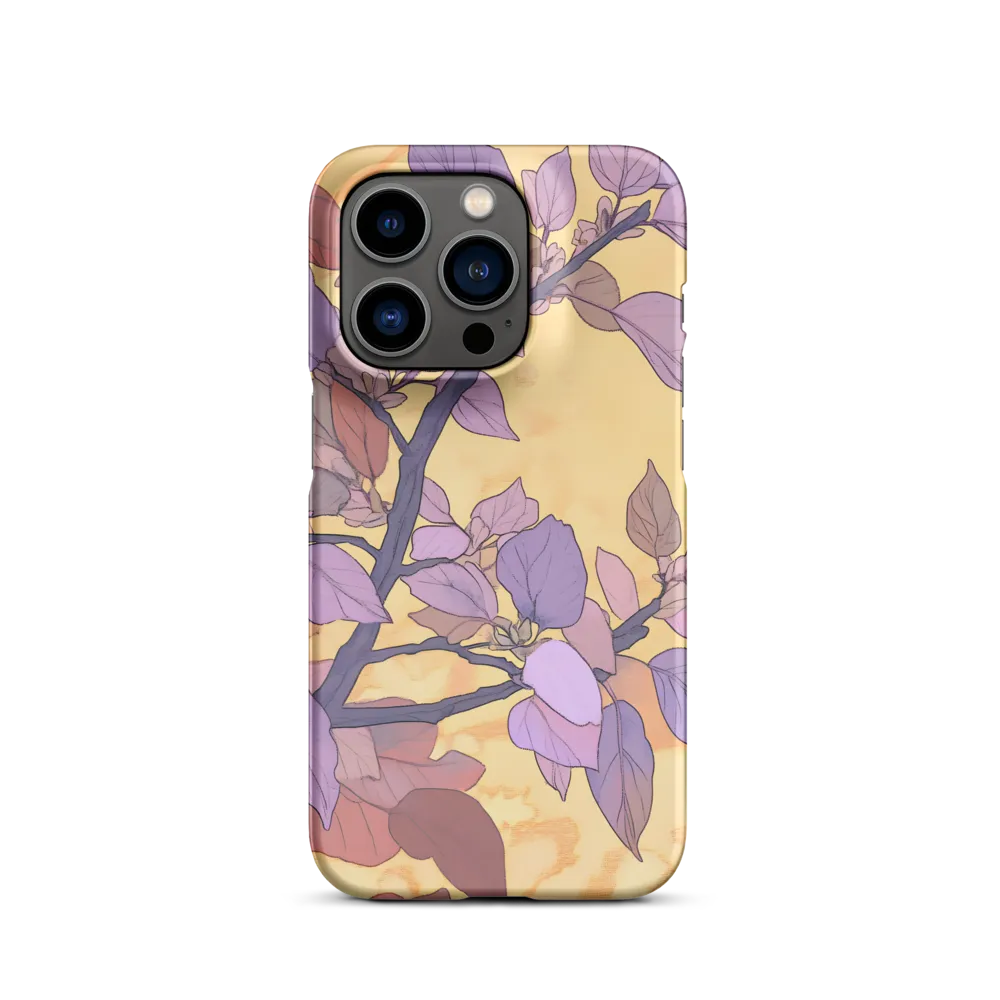 Stylized Leaves on Yellow Background | Phone Case