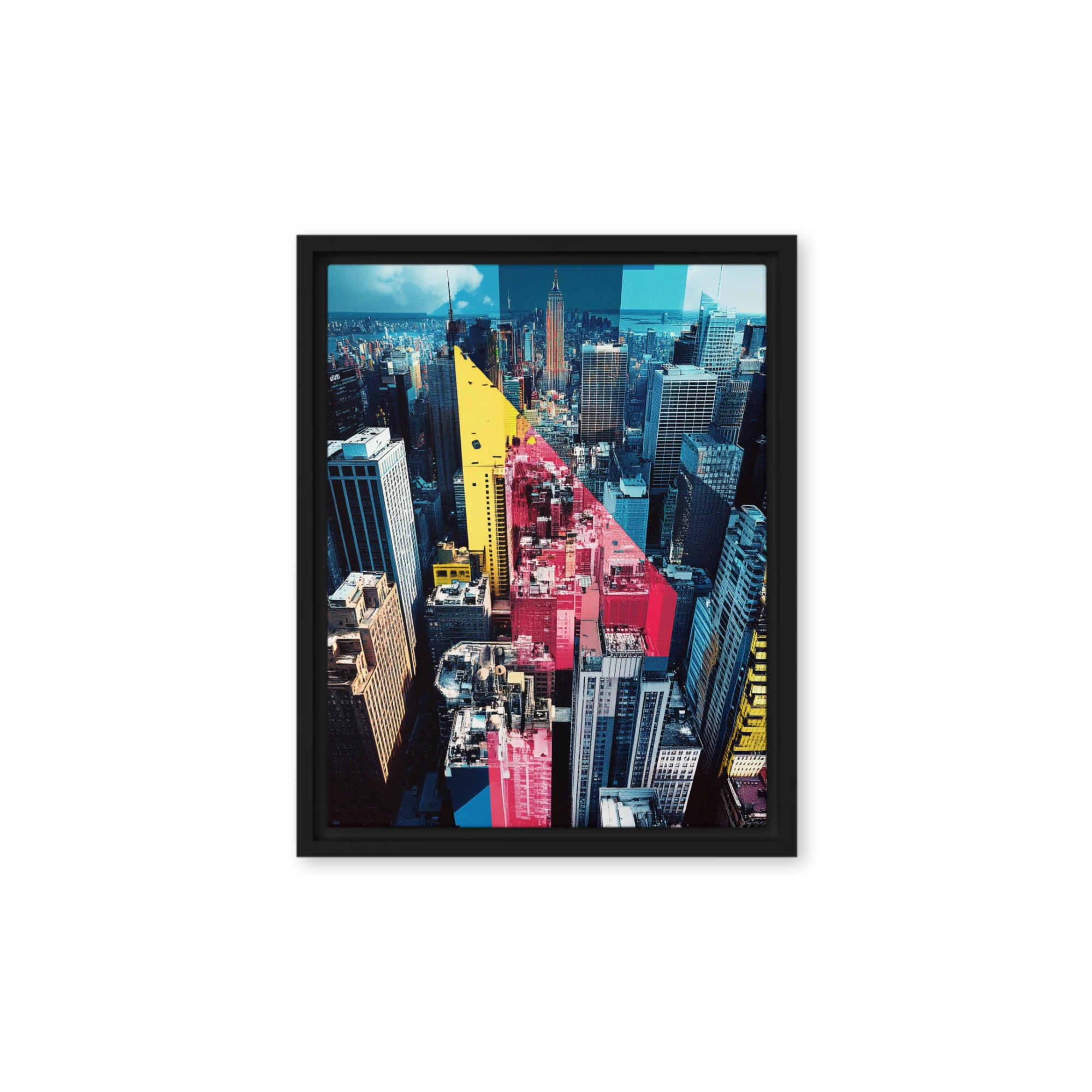 Abstract Cityscape in Bold Colors