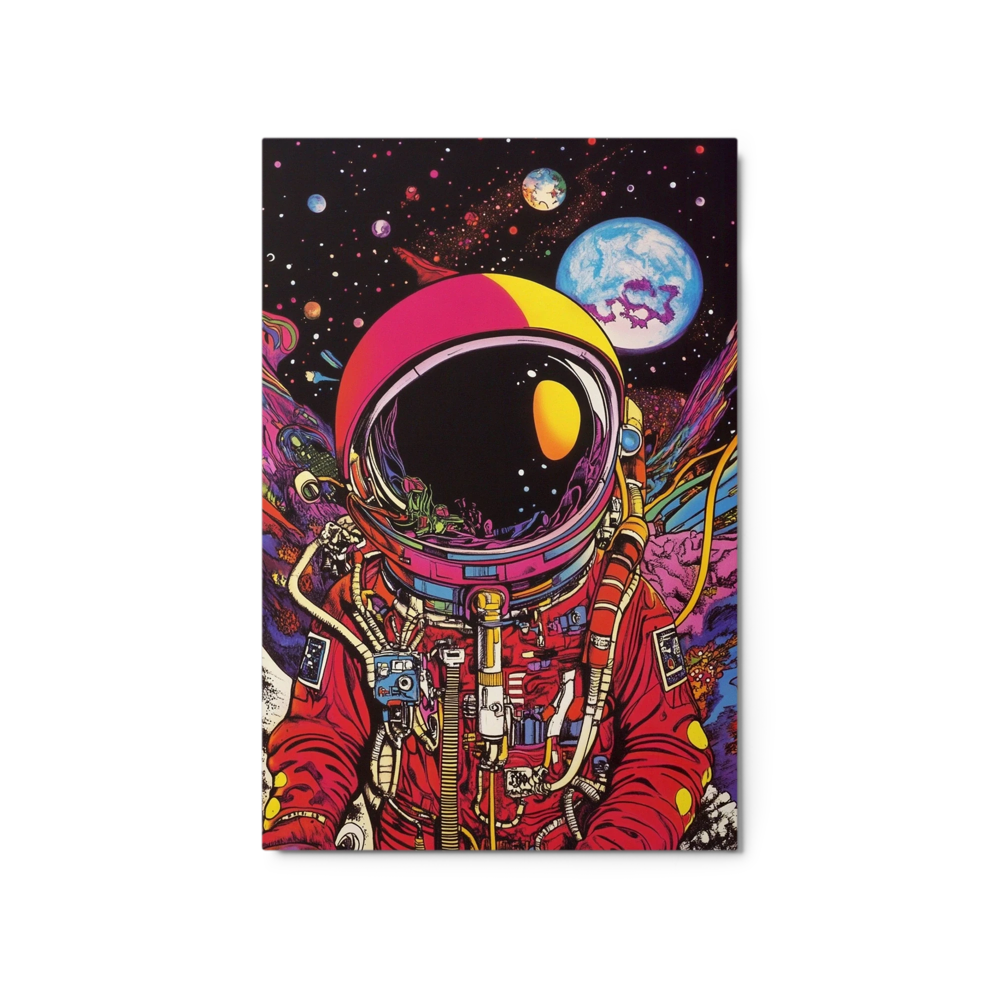 Surreal Astronaut in Colorful Space