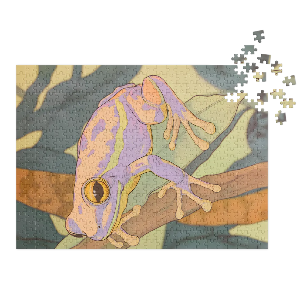 Frog on Leaf Illustration