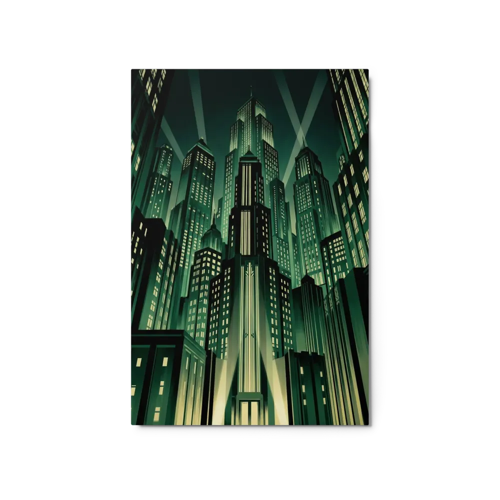 Emerald Metropolis 
 Metal Print | 11″x 14″
