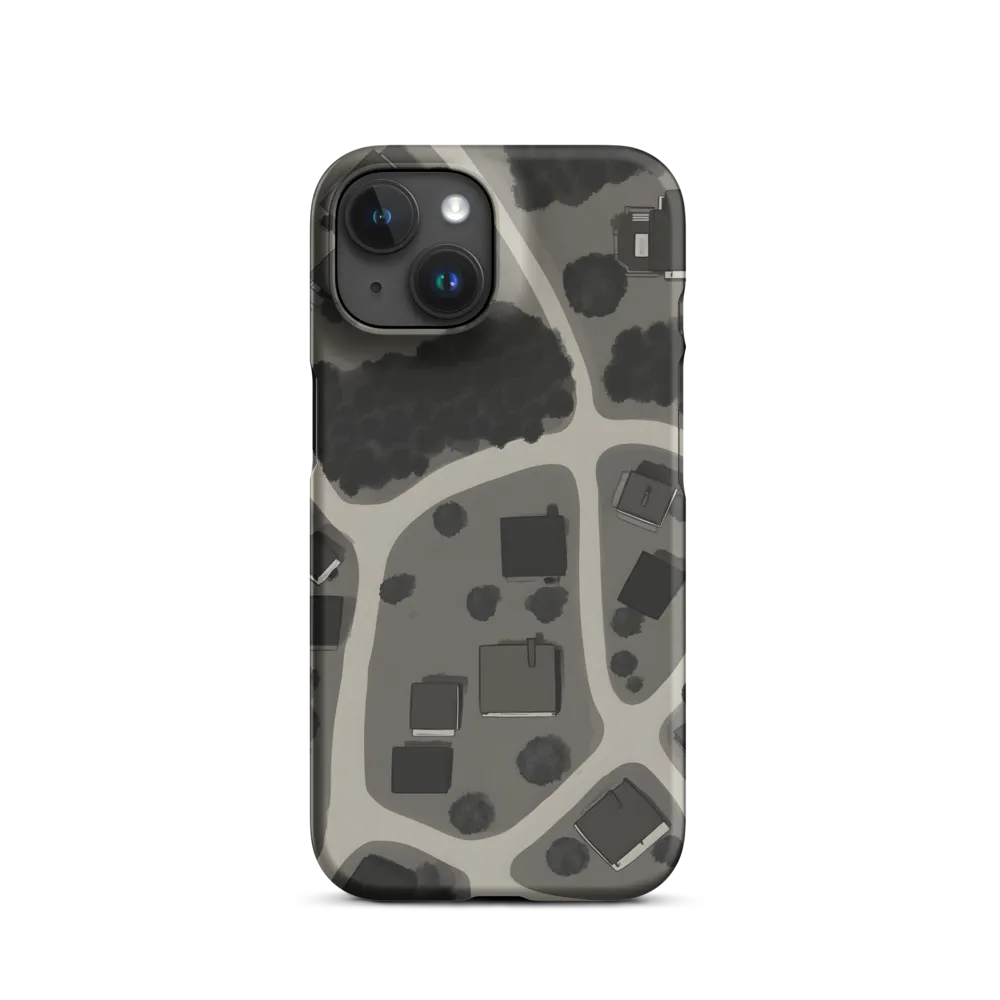 Minimalist Abstract Village Landscape | Phone Case