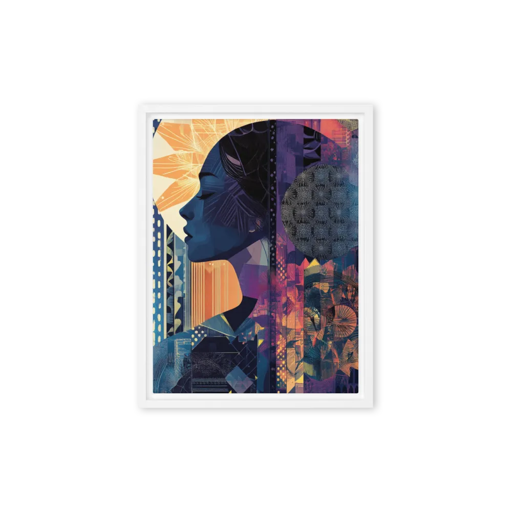 Celestial Resonance 
 Canvas with Brown Frame
