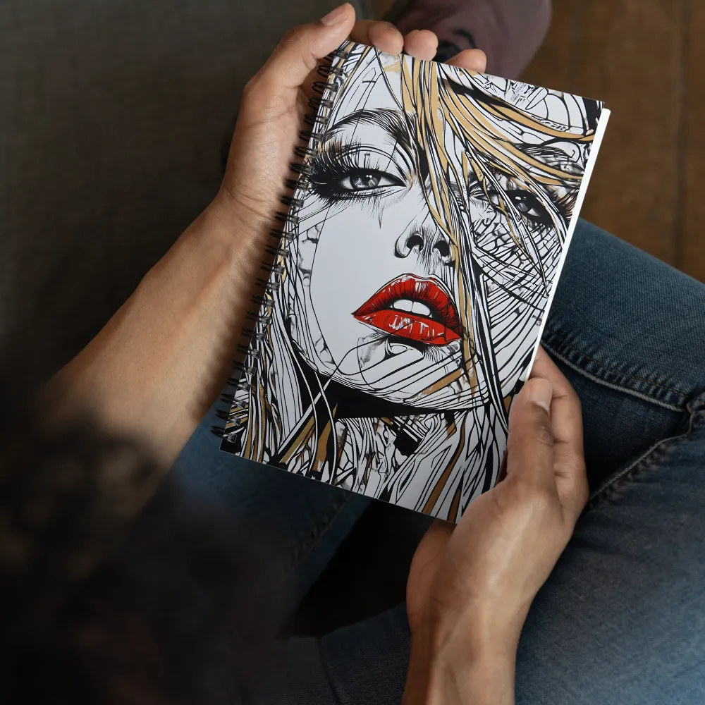 Abstract Pop Art Woman Portrait 
 Spiral Notebook | 140 pages