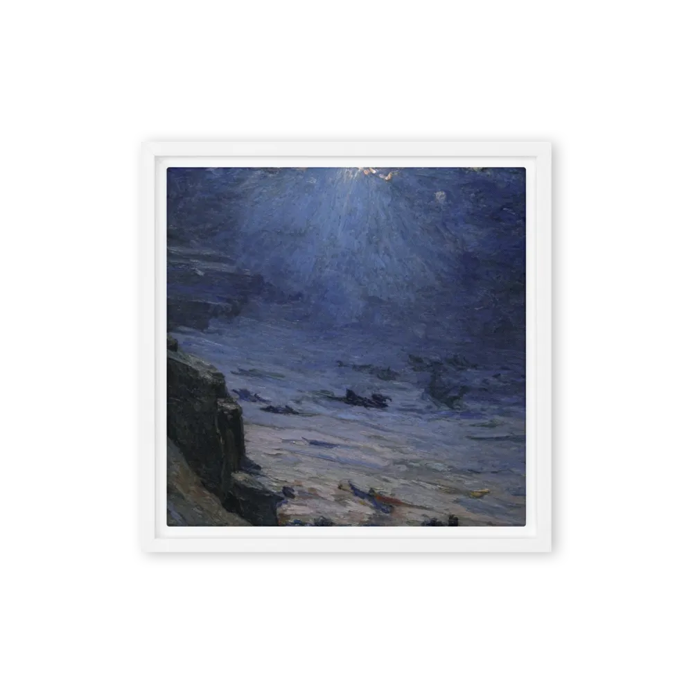 Nocturnal Ocean 
 Poster with Black Frame | 12″x 12″