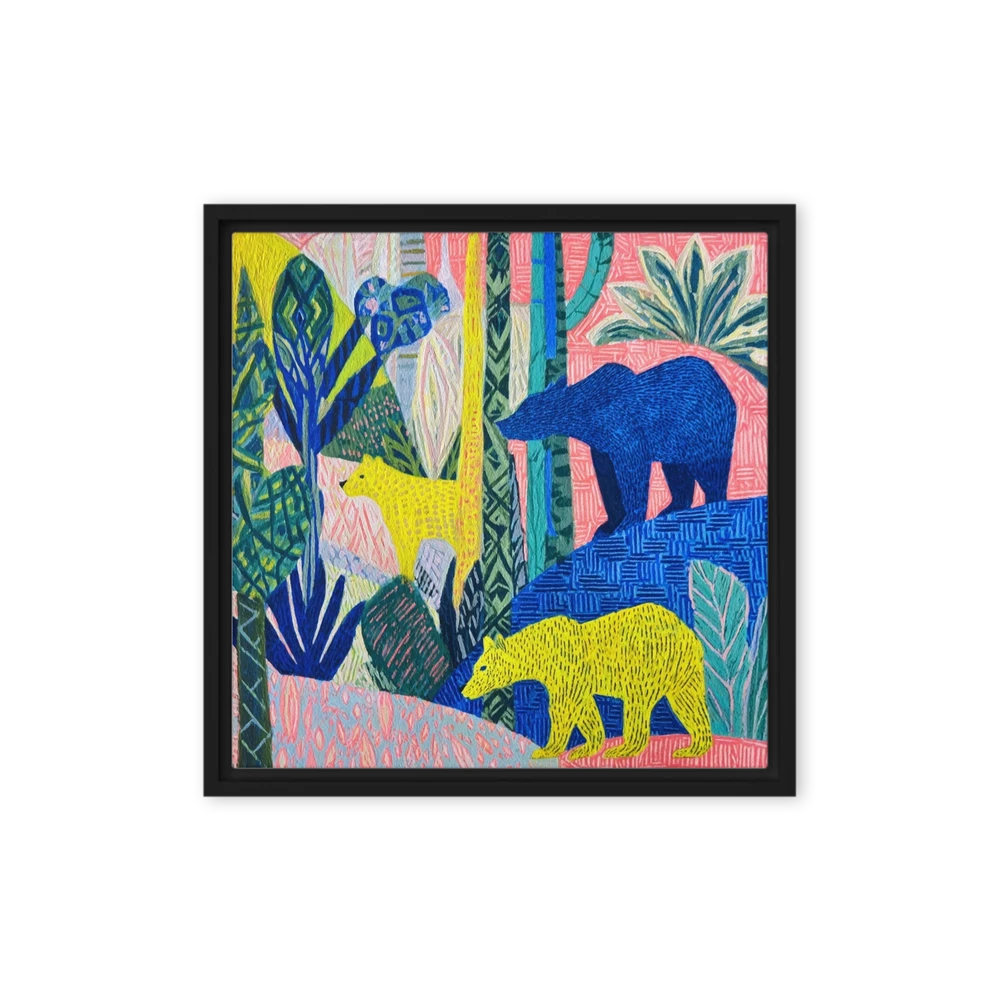 Bears in the Tropical Jungle | Art Print