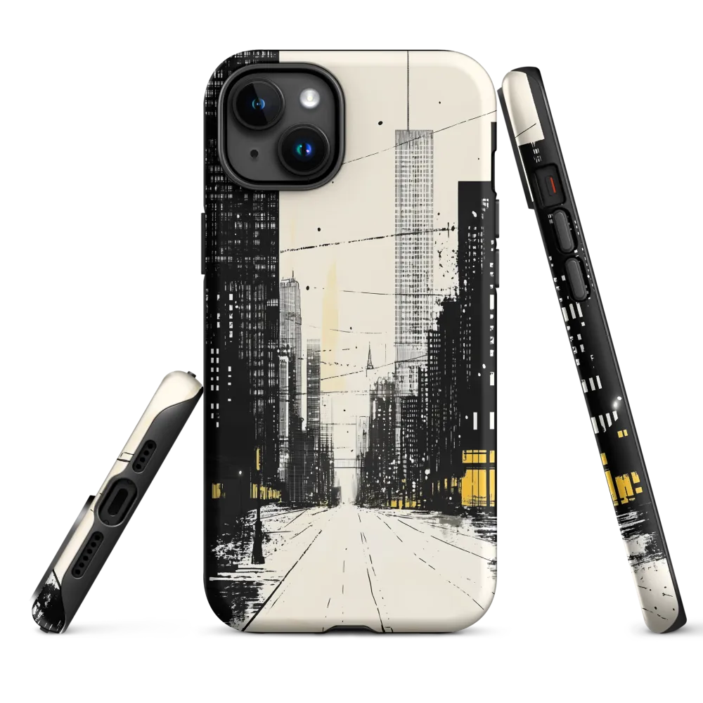 Golden City Shadows | Phone Case