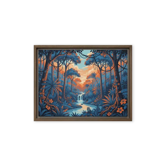 Azure Ember Falls | Art Print