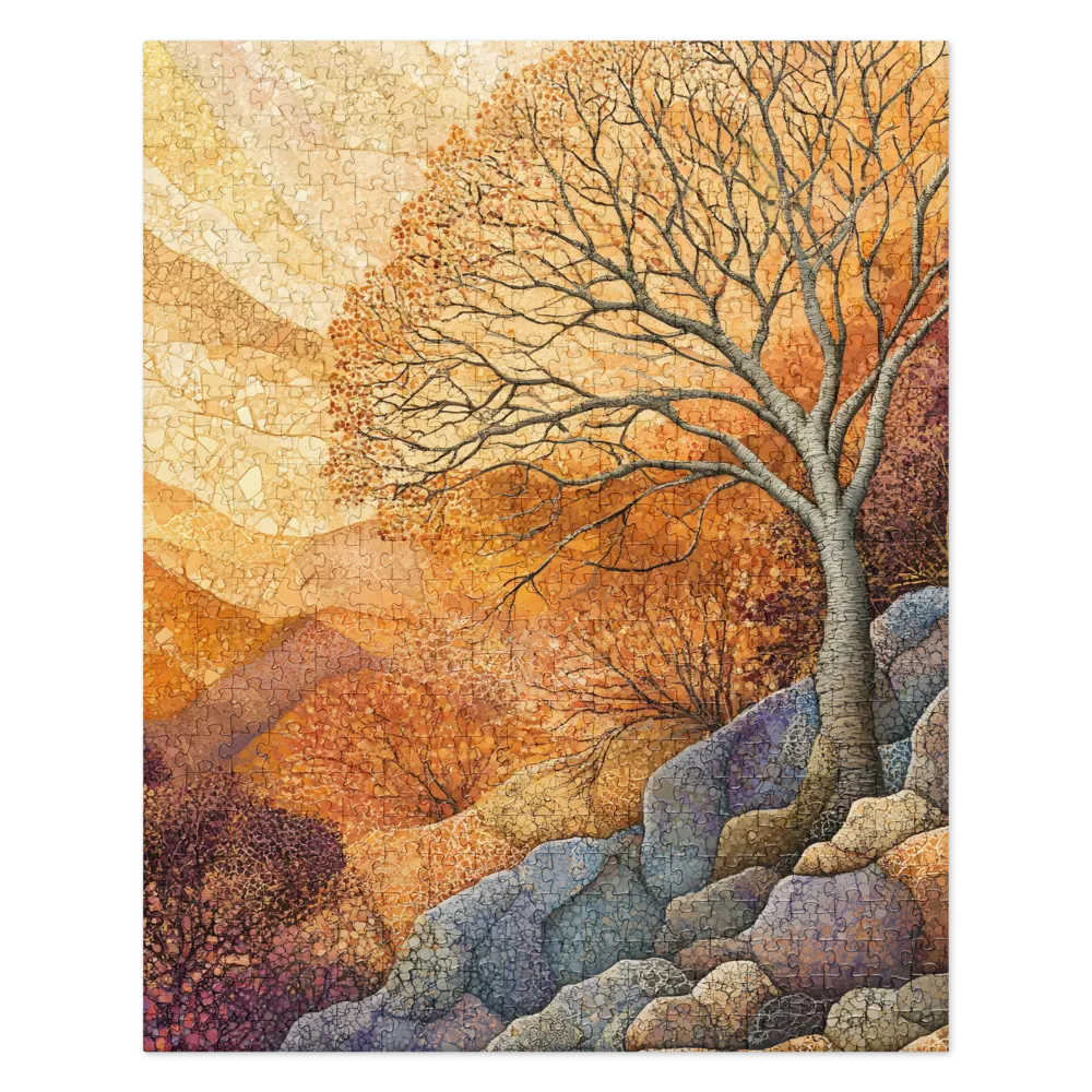 Autumnal Mosaic Tree Landscape 
 Jigsaw Puzzle