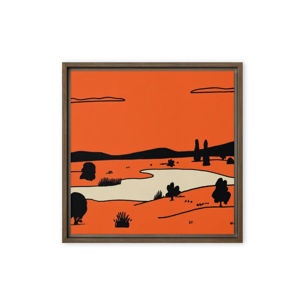 Orange Riverbed 
 Canvas | 26″x 26″