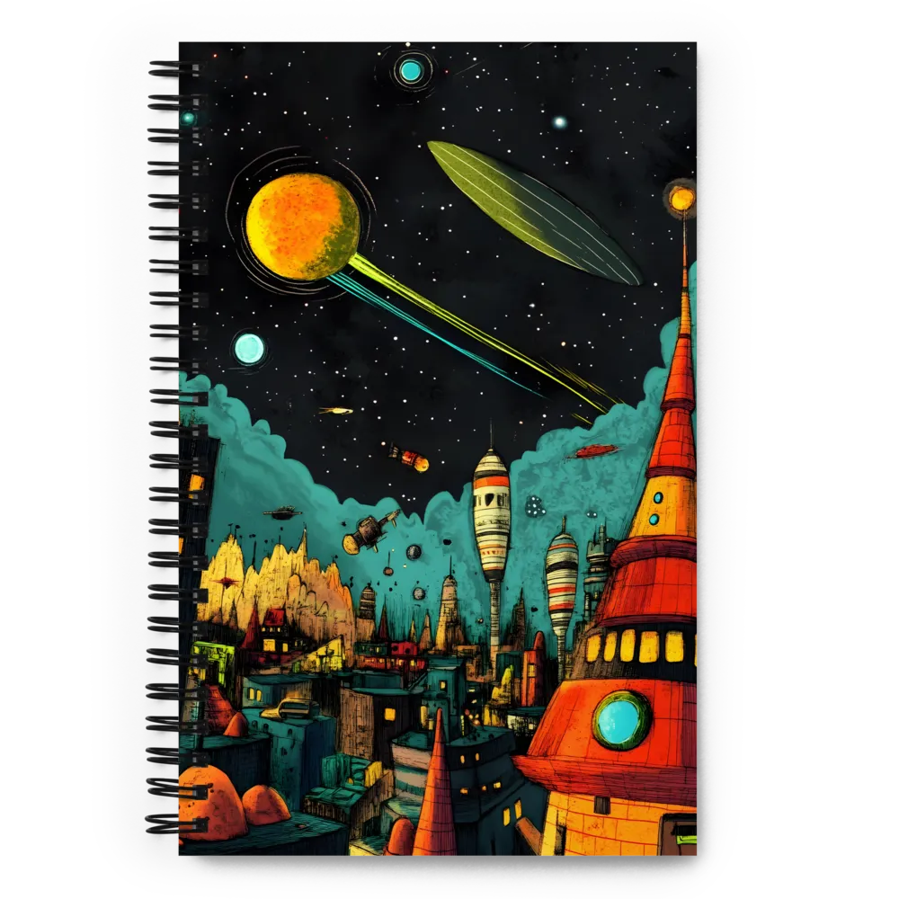 Cosmic Cityscape Dream 
 Spiral Notebook | 140 pages
