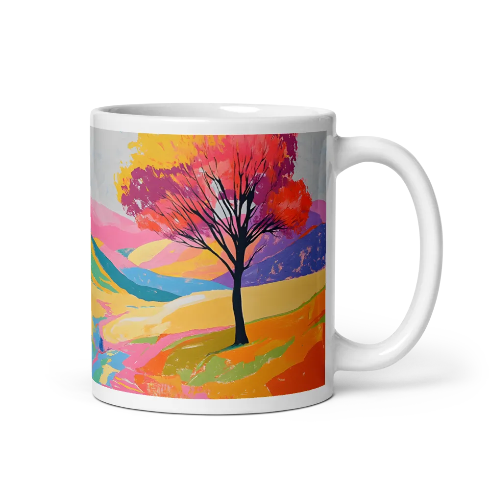 Vibrant Path Home 
 Mug with Dark Green inside