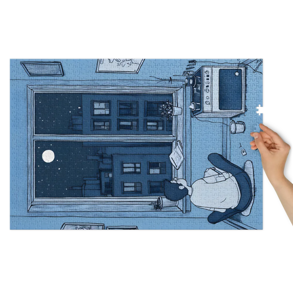 Midnight Contemplation 
 Jigsaw Puzzle in Tin Box