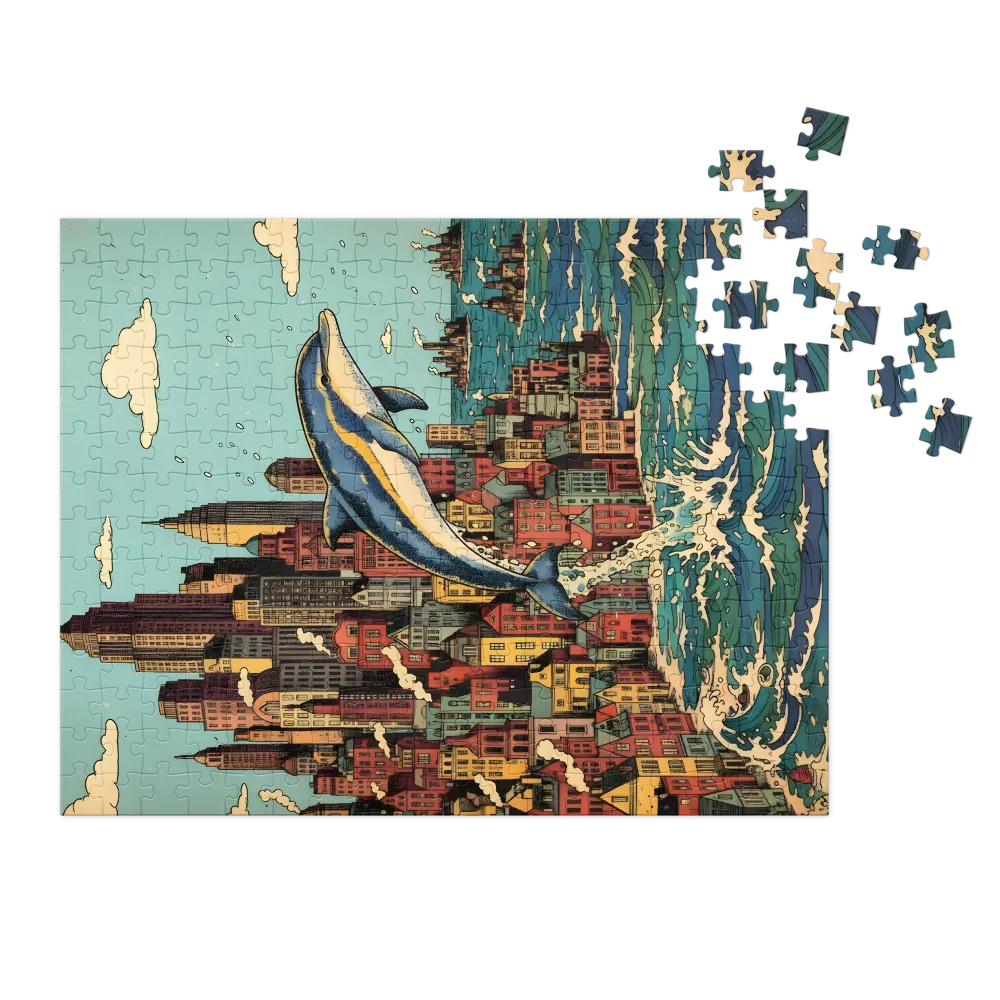 Dolphin Over City