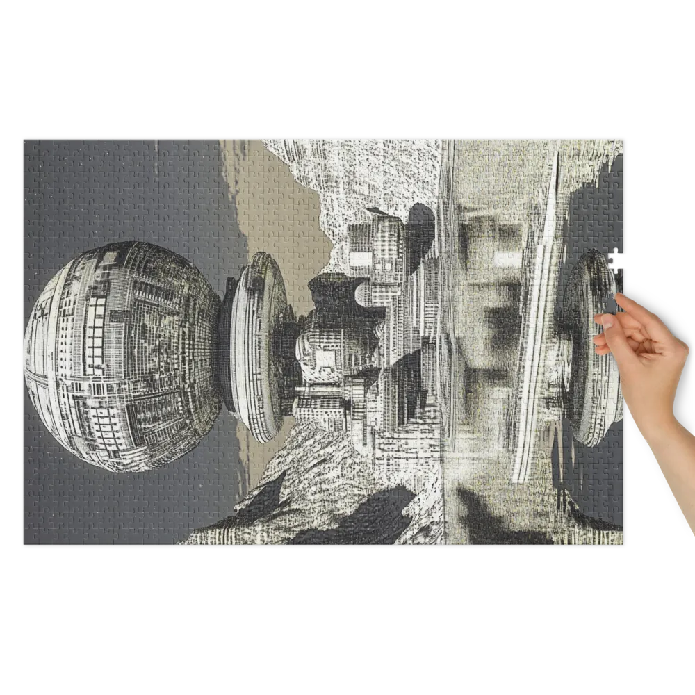 Reflexo da Metrópole Cósmica 
 Puzzle em caixa de metal