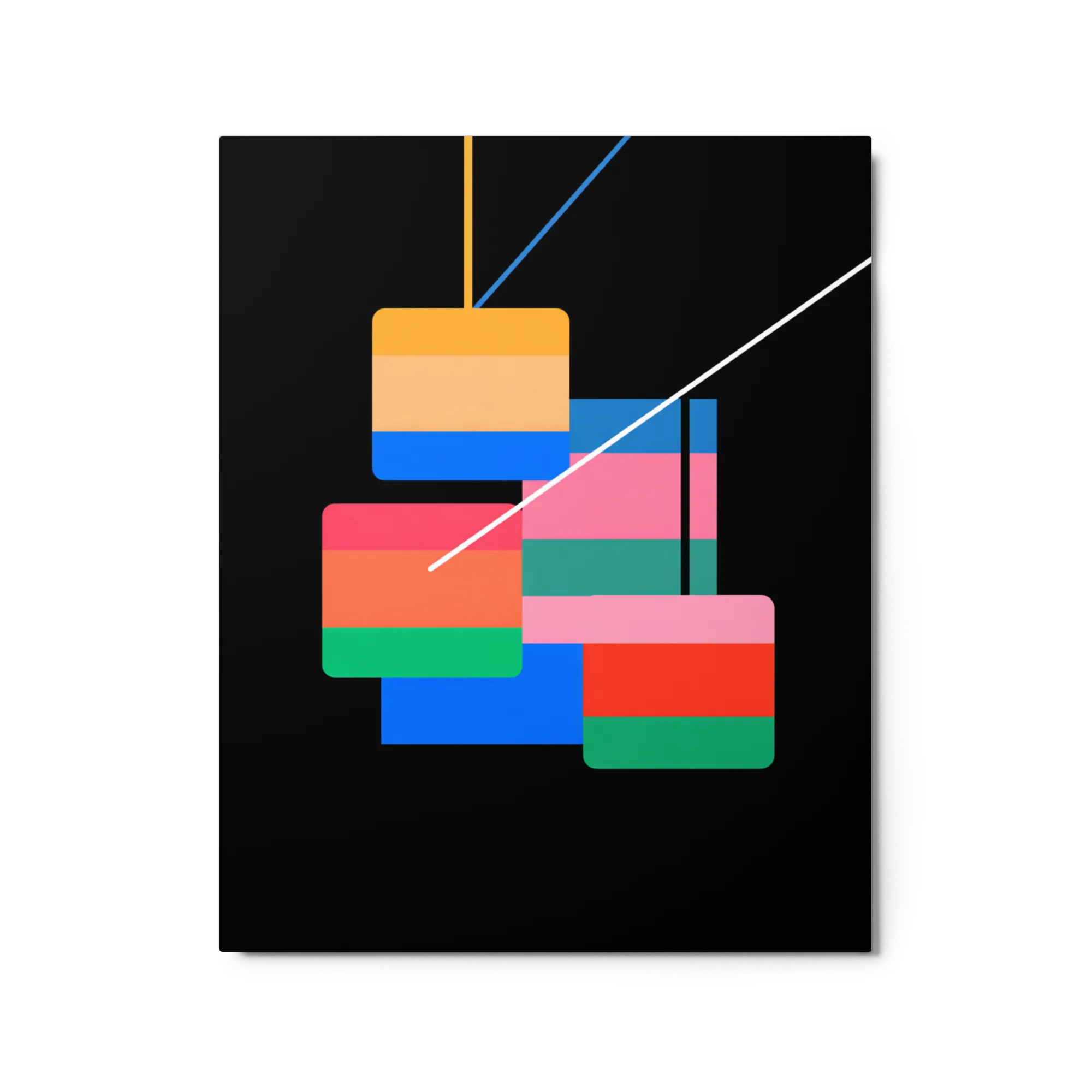Floating Blocks Composition | Art Print