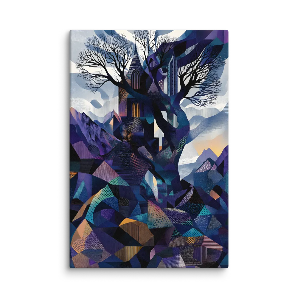Gothic Geometric Fantasy 
 Canvas with White Frame