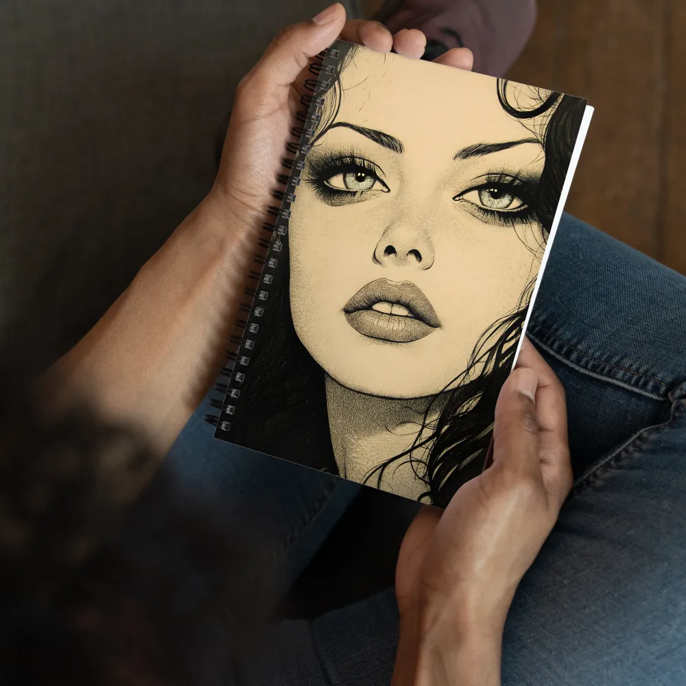 Illustrative Beauty Portrait 
 Spiral Notebook | 140 pages