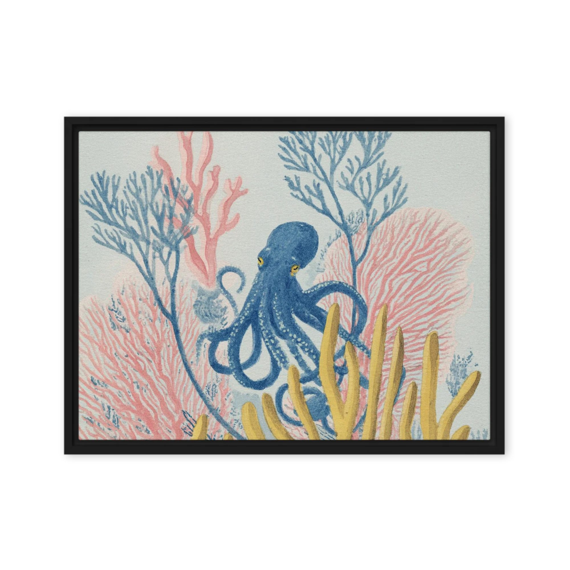 The Blue Octopus and Coral | Art Print