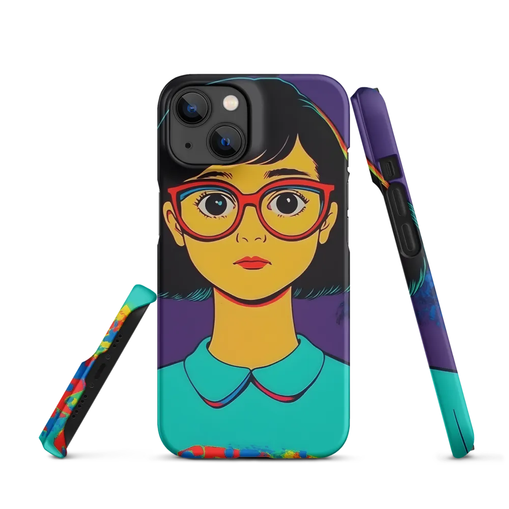 Neon Portrait of a Girl | Phone Case