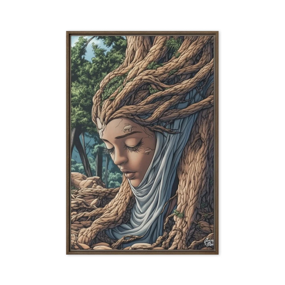 Female Figure Entwined with Tree Roots
