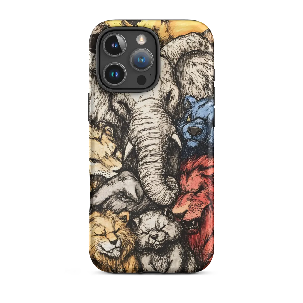 Diverse Wildlife Gathering | Phone Case