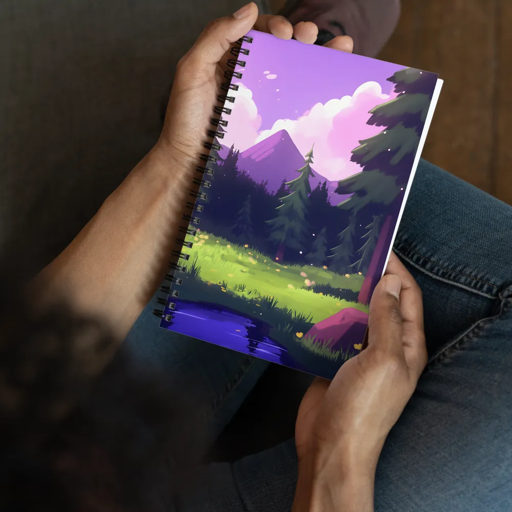 Enchanted Purple Forest 
 Spiral Notebook | 140 pages