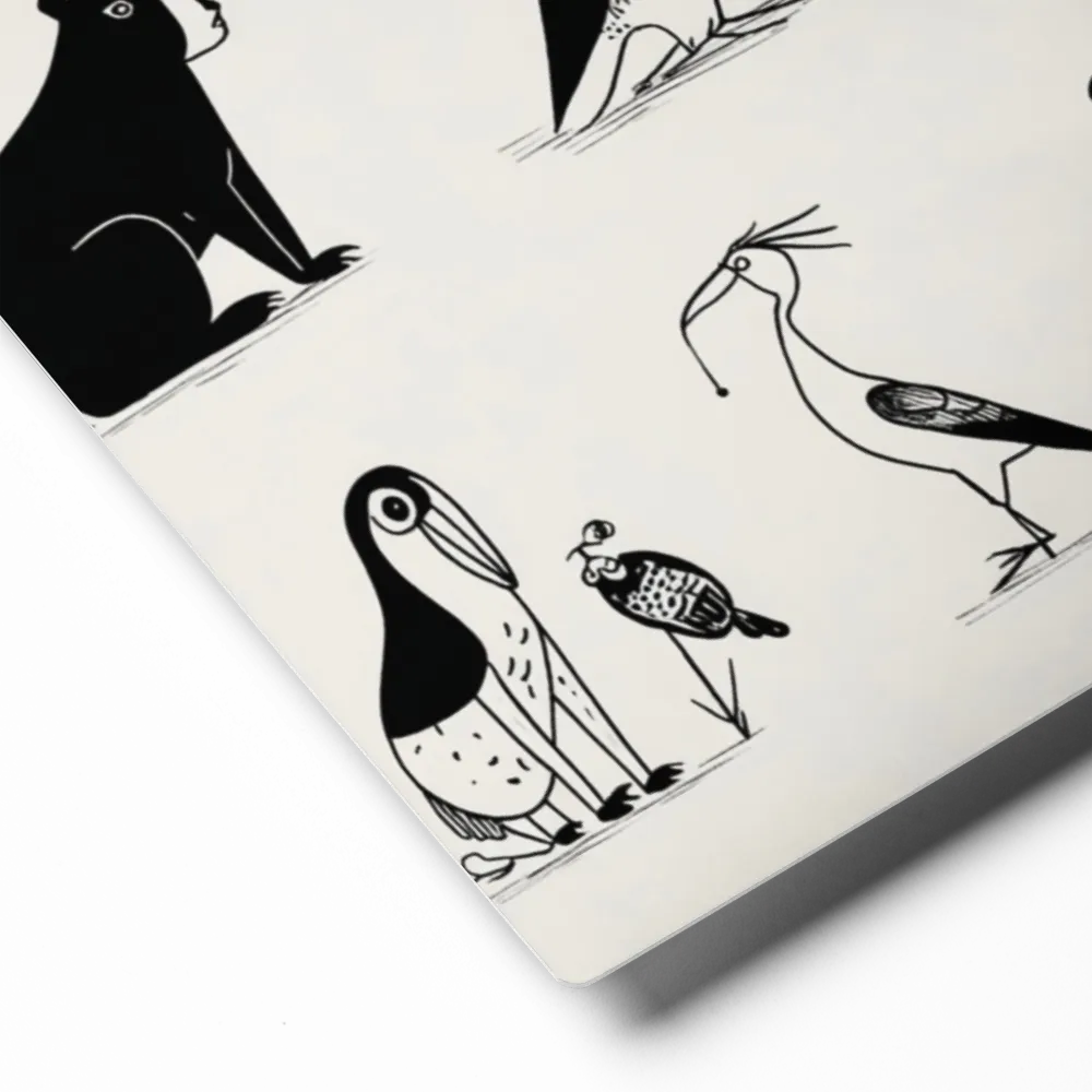 Minimalist Wildlife Grid | Art Print