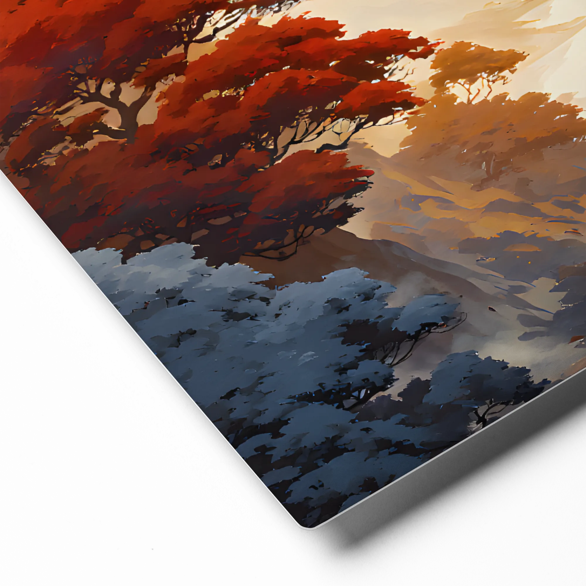 Path Through Autumn Mountains 
 Canvas with Black Frame