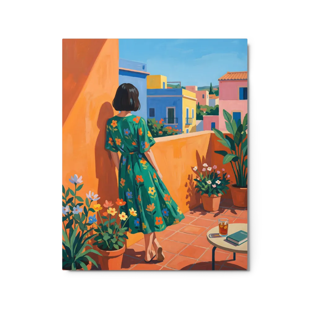 Saturated planes of ultramarine and terracotta — Flat gouache blocks