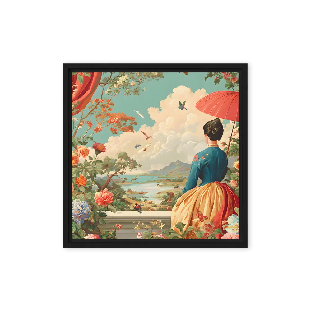 Woodblock gardens under heavy drapery — Relief-carved willow
