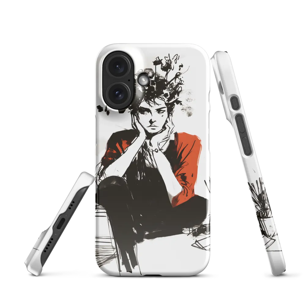 Pensive Bloom: A Contemplative Portrait 
 iPhone 13 mini | Tough Case