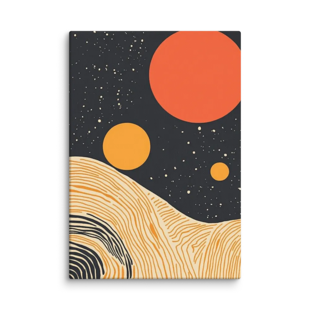 Flat color blocks and rhythmic lines — Gouache and contour