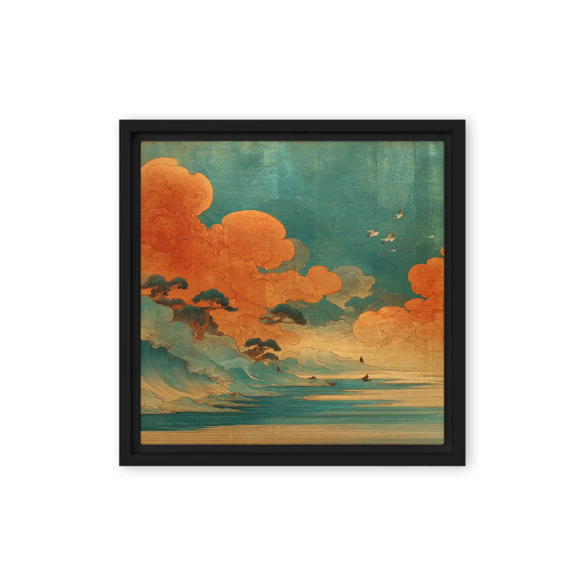 Tranquil Ukiyo-e Seascape