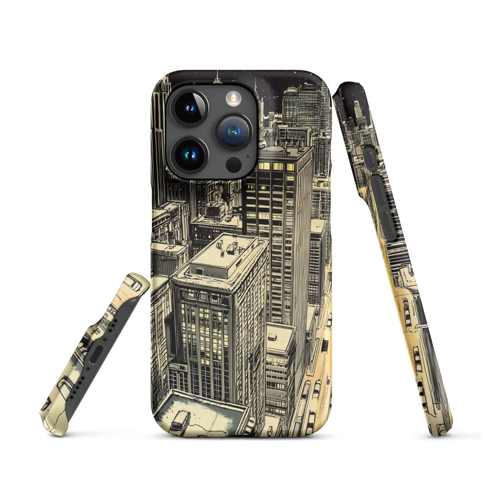 Cityscape Ink Drawing at Night | Phone Case