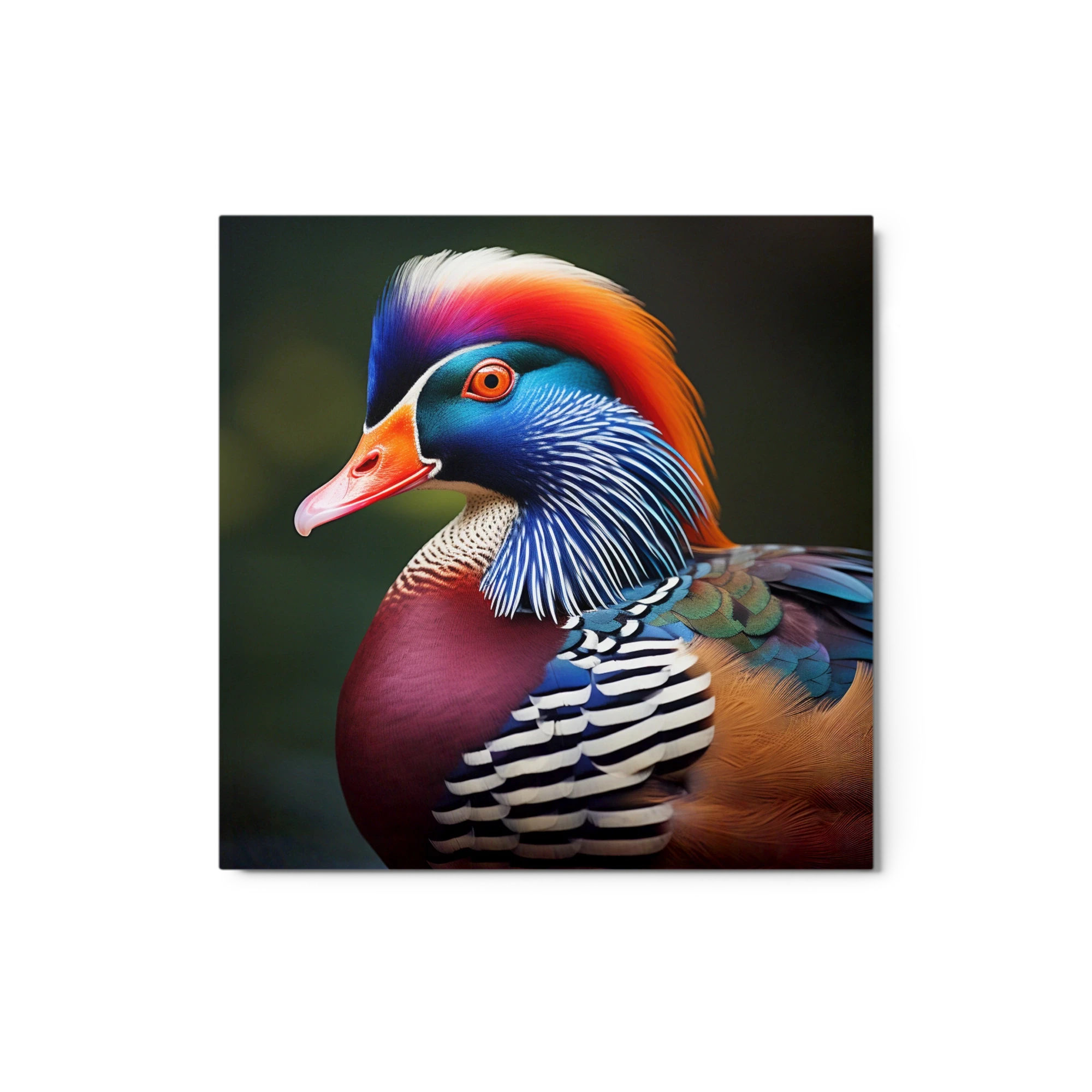 Vibrant Mandarin Duck Portrait