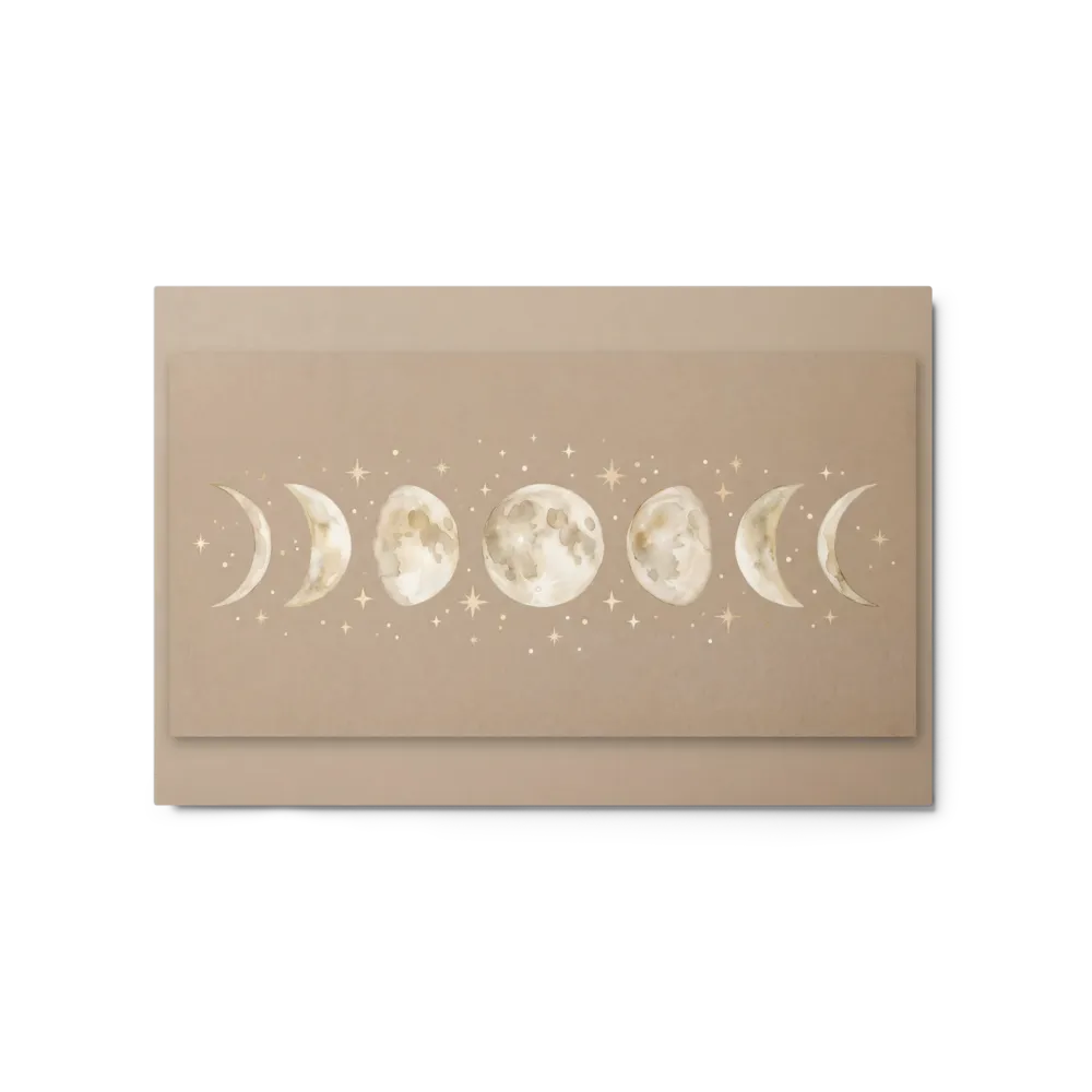 Lunar Cycle Art 
 Poster with Red oak Frame | 12″x 16″
