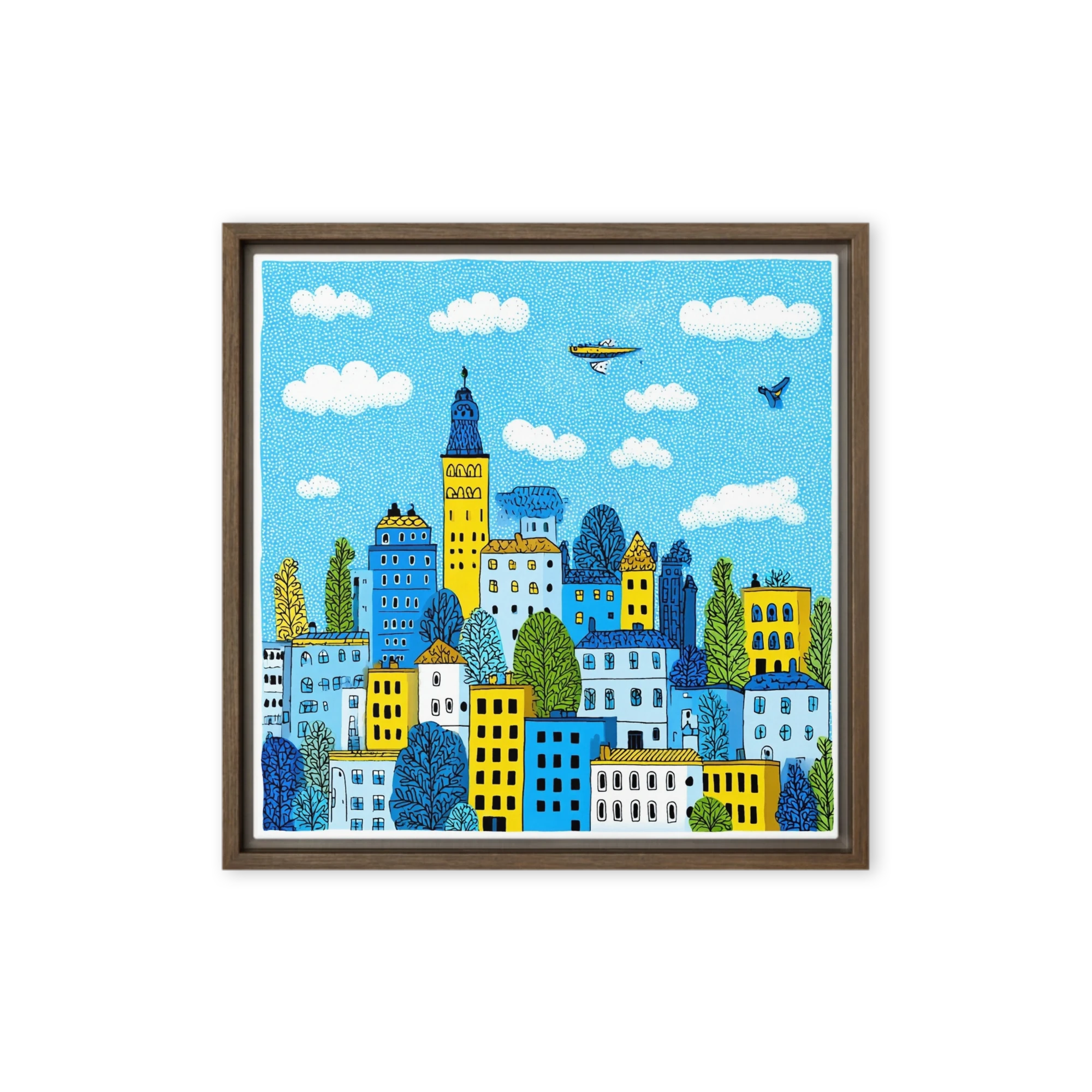 Blue Sky Yellow Towers