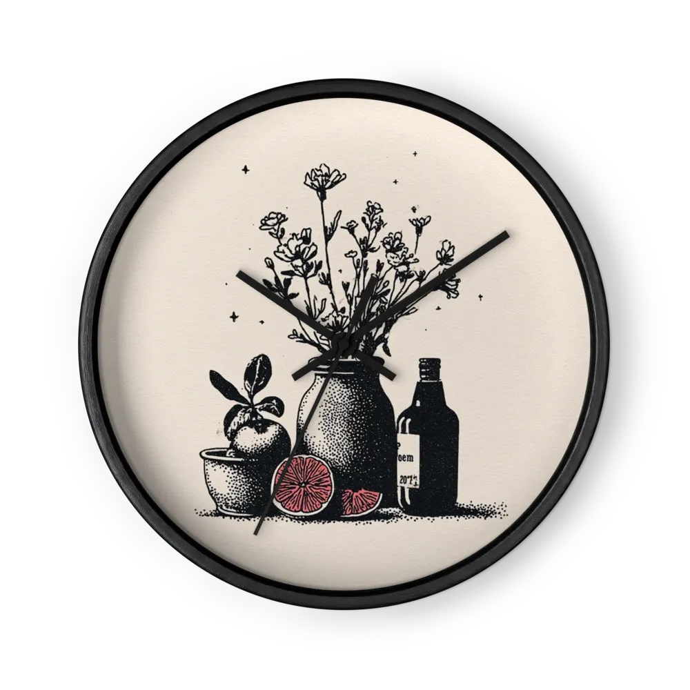 Botanical Still Life with Citrus | Wall Clock