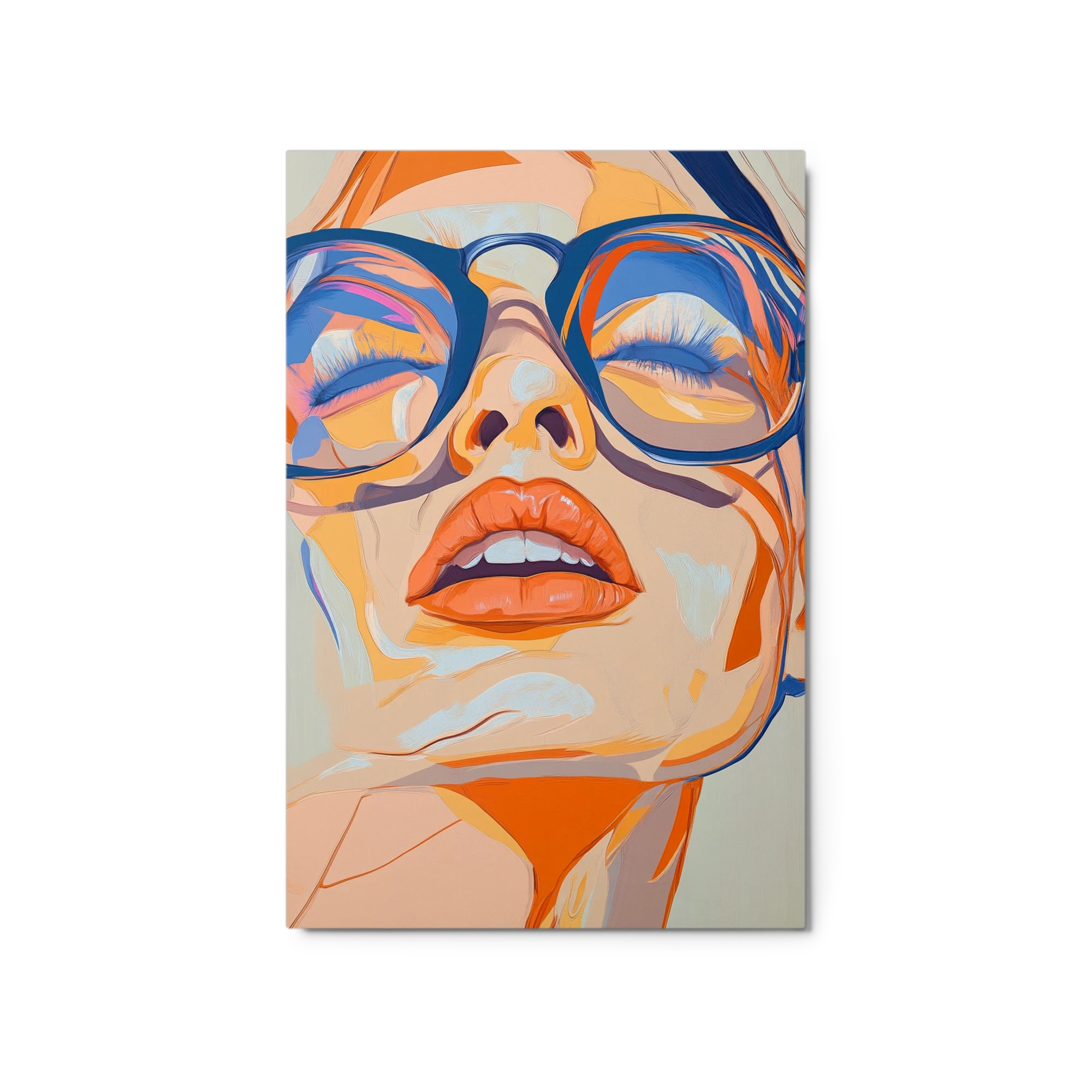 Abstract Portrait of a Woman in Glasses