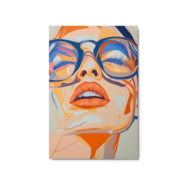 Orange and Blue Pop Art Portrait | Art Print