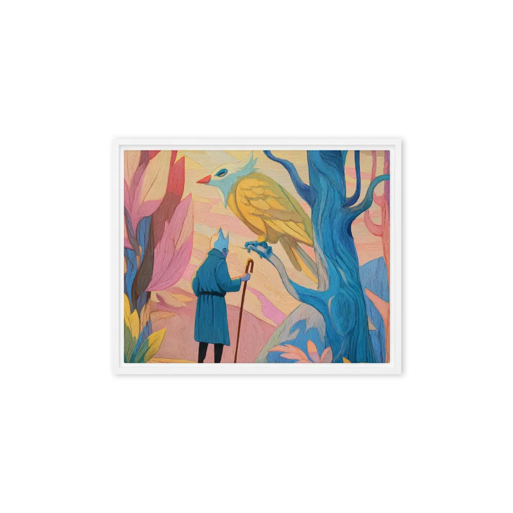 The Whispering Bird 
 Poster with Red oak Frame | 18″x 18″
