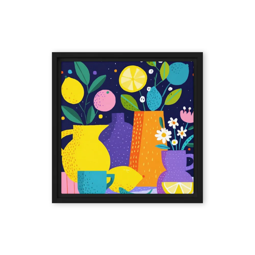 Midnight Citrus Still Life 
 Metal Print | 16″x 20″
