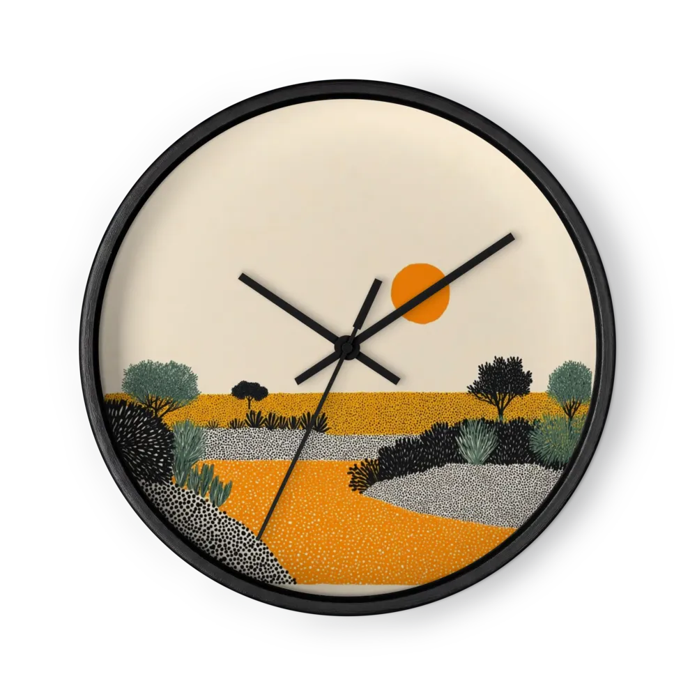 Golden Prairie Sun | Wall Clock