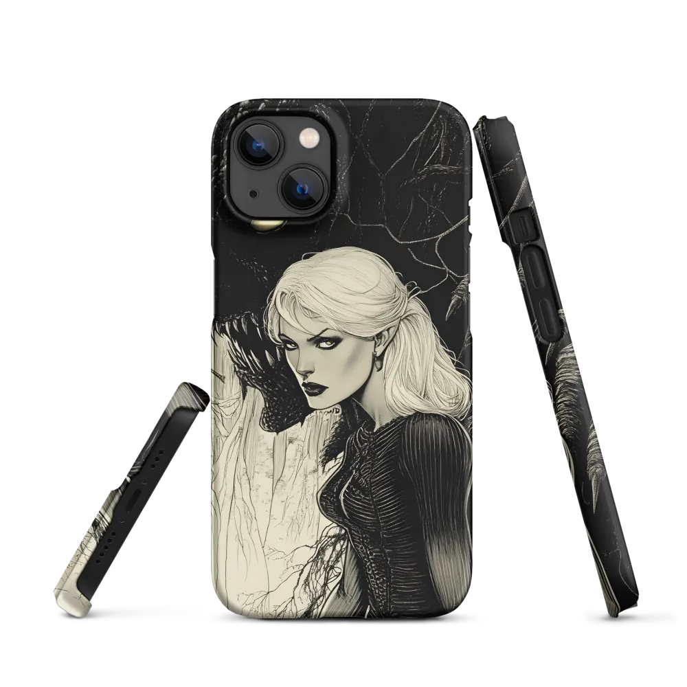 Woman and Creature in Forest | Phone Case